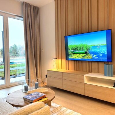 Apartament w inwestycji Port Ostróda nad brzegiem jeziora- wykończony pod klucz